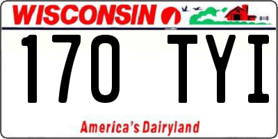 WI license plate 170TYI