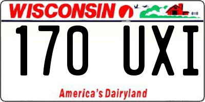 WI license plate 170UXI