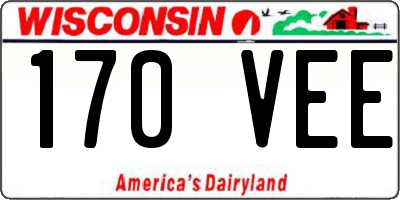 WI license plate 170VEE