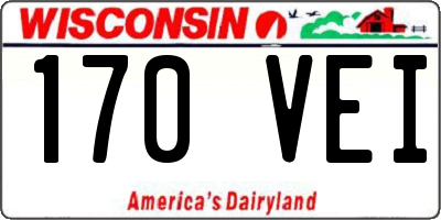 WI license plate 170VEI