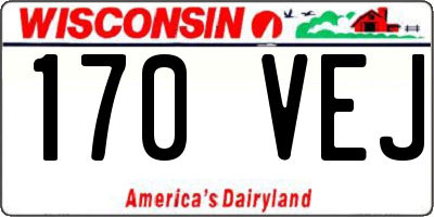 WI license plate 170VEJ