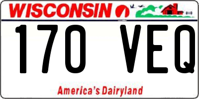 WI license plate 170VEQ