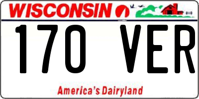 WI license plate 170VER
