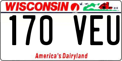 WI license plate 170VEU