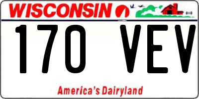 WI license plate 170VEV