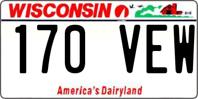 WI license plate 170VEW