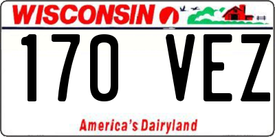 WI license plate 170VEZ