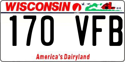 WI license plate 170VFB