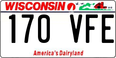 WI license plate 170VFE