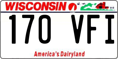 WI license plate 170VFI