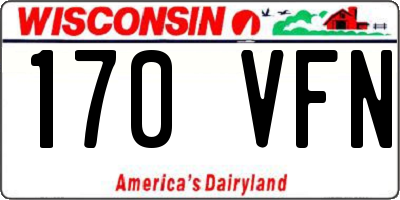 WI license plate 170VFN