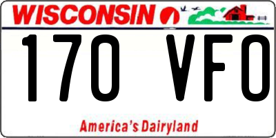 WI license plate 170VFO