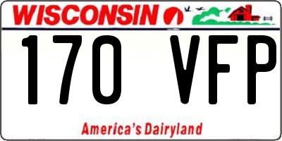 WI license plate 170VFP