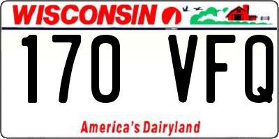 WI license plate 170VFQ