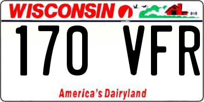 WI license plate 170VFR