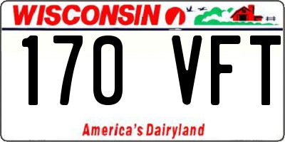 WI license plate 170VFT
