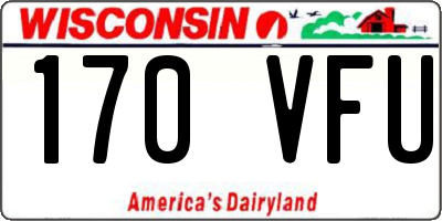 WI license plate 170VFU
