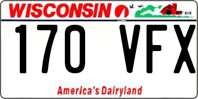 WI license plate 170VFX