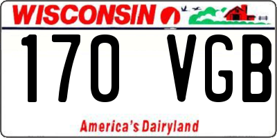 WI license plate 170VGB