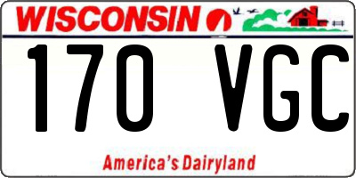 WI license plate 170VGC
