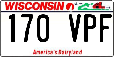 WI license plate 170VPF