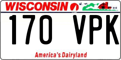 WI license plate 170VPK