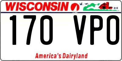 WI license plate 170VPO