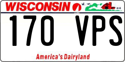 WI license plate 170VPS