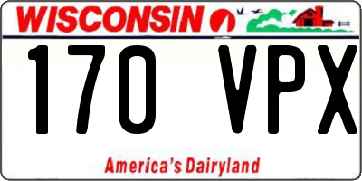 WI license plate 170VPX