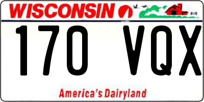 WI license plate 170VQX