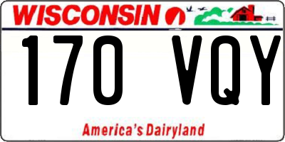 WI license plate 170VQY