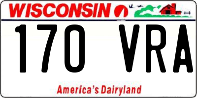 WI license plate 170VRA