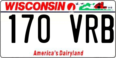 WI license plate 170VRB