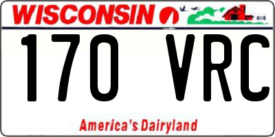 WI license plate 170VRC