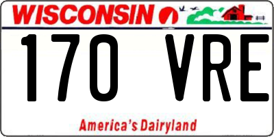 WI license plate 170VRE