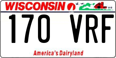 WI license plate 170VRF