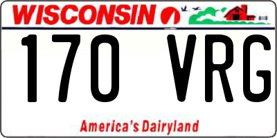 WI license plate 170VRG