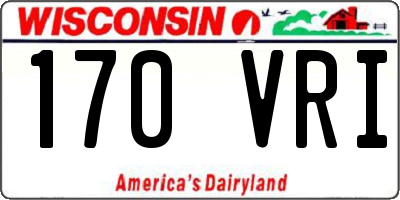 WI license plate 170VRI