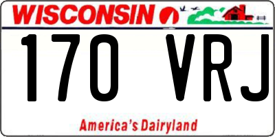 WI license plate 170VRJ