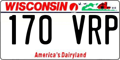 WI license plate 170VRP