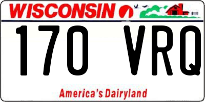 WI license plate 170VRQ