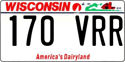 WI license plate 170VRR