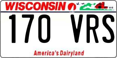 WI license plate 170VRS