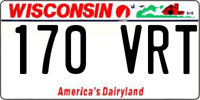 WI license plate 170VRT