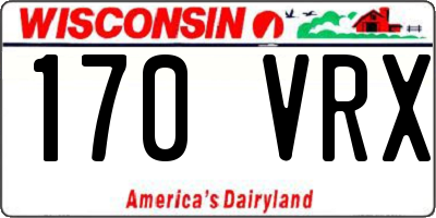 WI license plate 170VRX