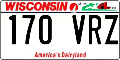 WI license plate 170VRZ