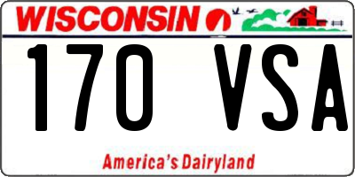 WI license plate 170VSA