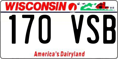 WI license plate 170VSB