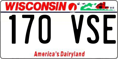 WI license plate 170VSE