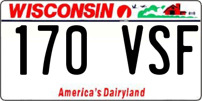 WI license plate 170VSF